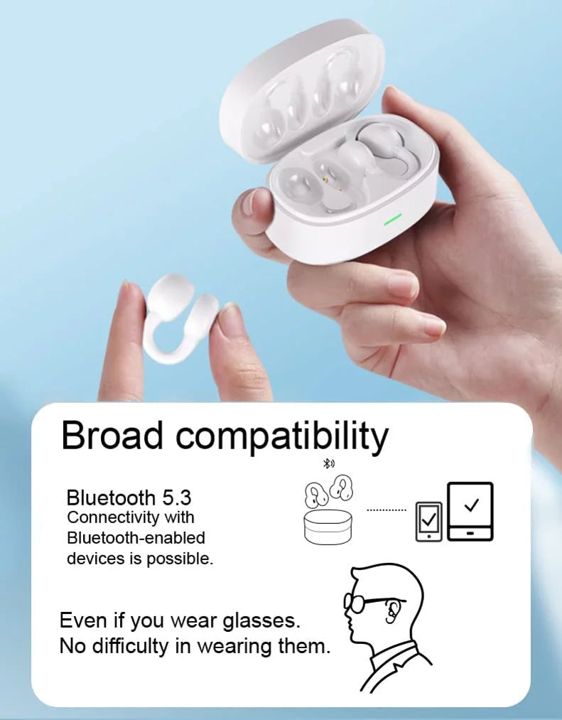 for Kyocera 3 Ear-Clip - Pro Case Phone DuraForce Hands-free TWS True With Earbuds Model Compatible DuraForce N8O Earphones Headset Stereo (2023) Bluetooth Wireless Pro Mic 3 Charging