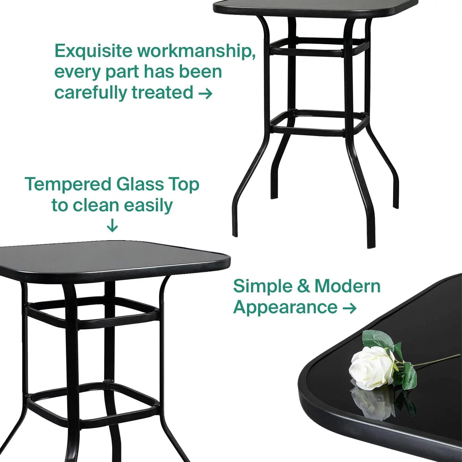 Layla Table Bar Light Glass Weight Bistro