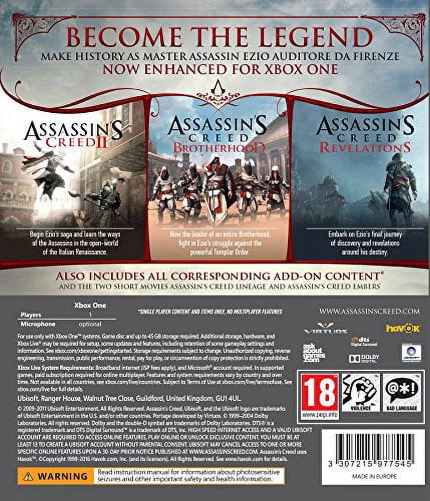 (Xbox One) Ezio Creed Collection The Assassins