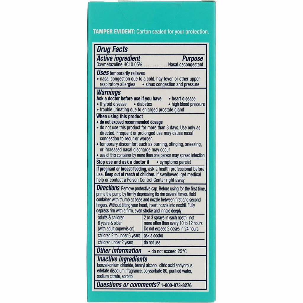 0.50 Fine Vicks Mist Ultra Severe Sinex 4) oz (Pack Nasal with Decongestant, of Menthol