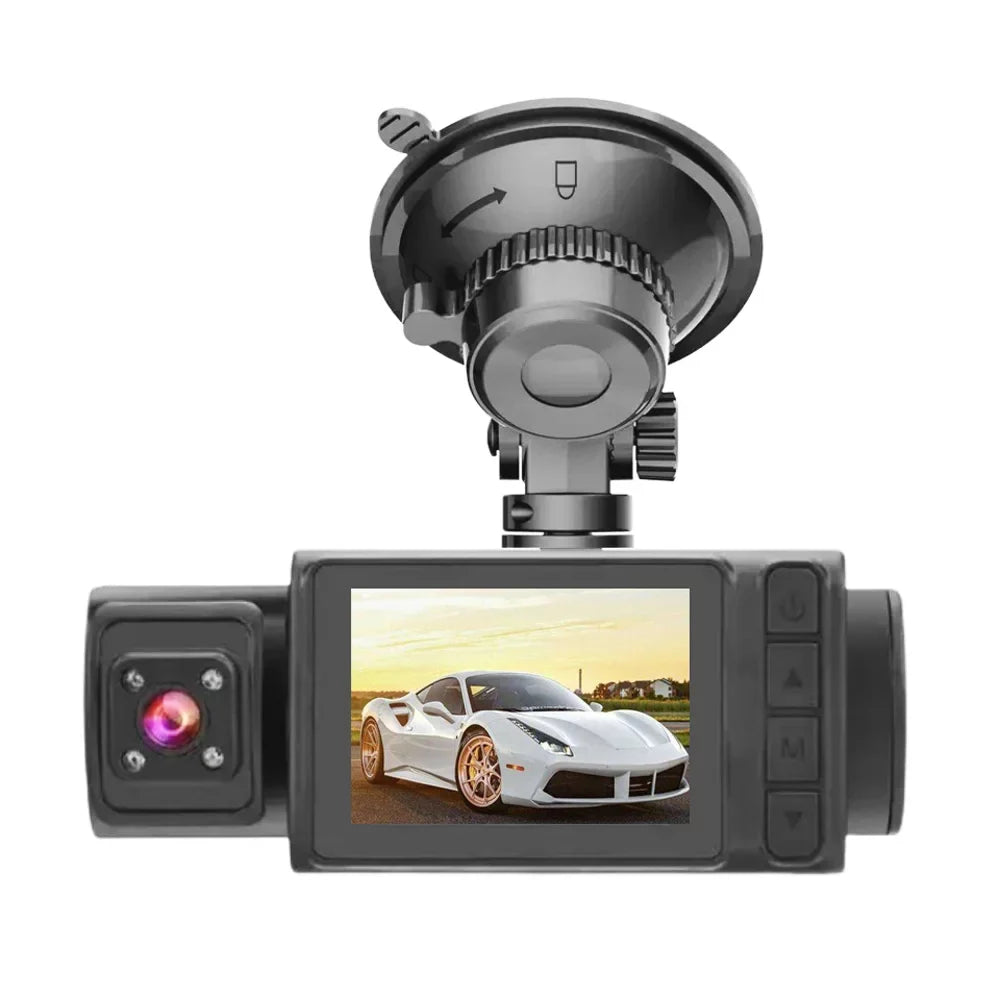 Rearview 3 Car Cameras Clear Auto Recorder Driving Car Car Dash 2in Recorder Video Recording Mirror Cam Safety Multi-Language Gecheer