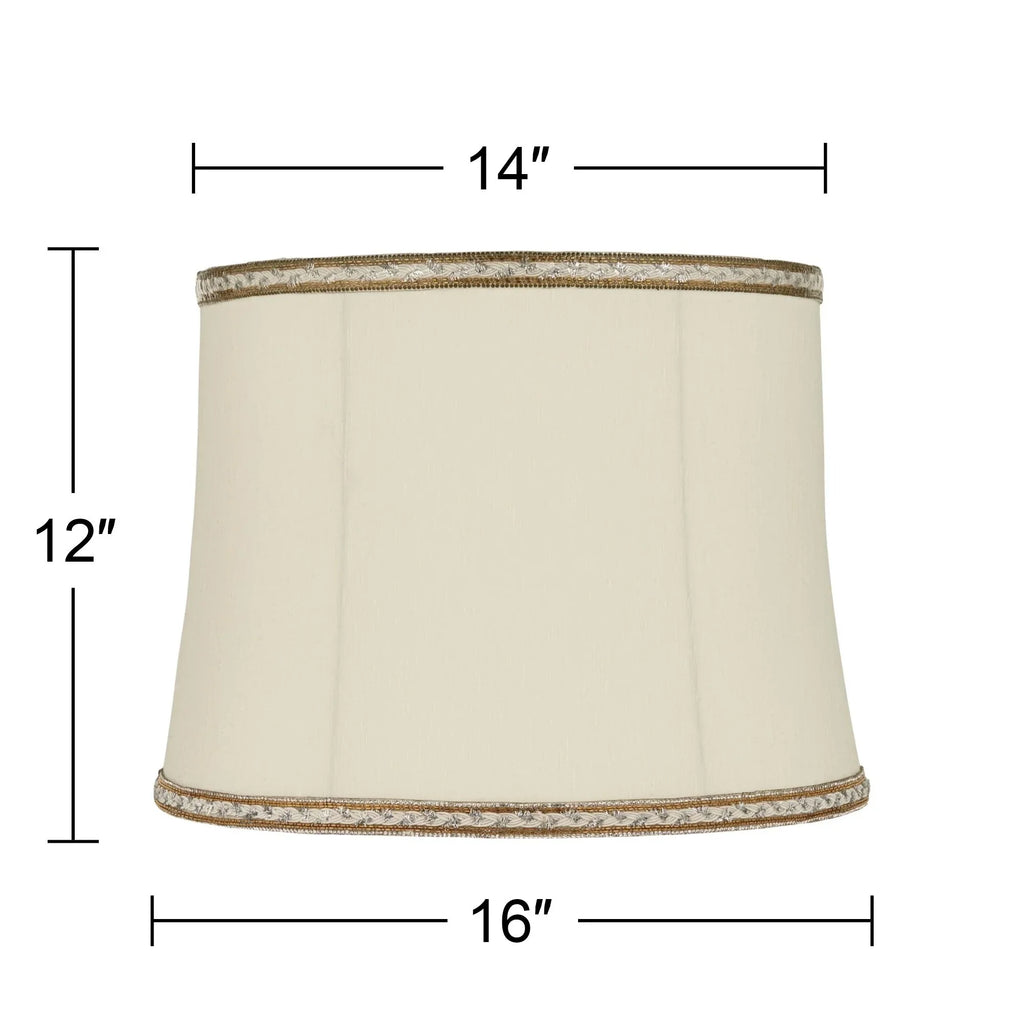 Cream Milano Finial High and Lamp 12" Harp 16" 14" Bottom Springcrest Shades Drum Medium Washer x Top Replacement Fitting x