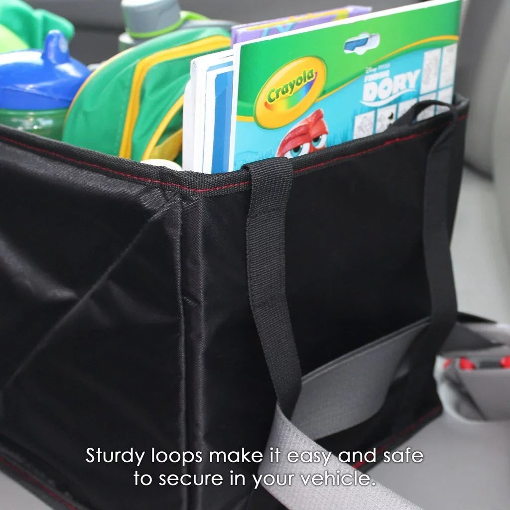 for Toys, Books, for Stitching Gear Compartments Maps, with Front/Backseat Lusso Storage Kids Car Black Games and Magazines, Featuring Great Adults, 8 Organizer Seat More Tissues, Documents,