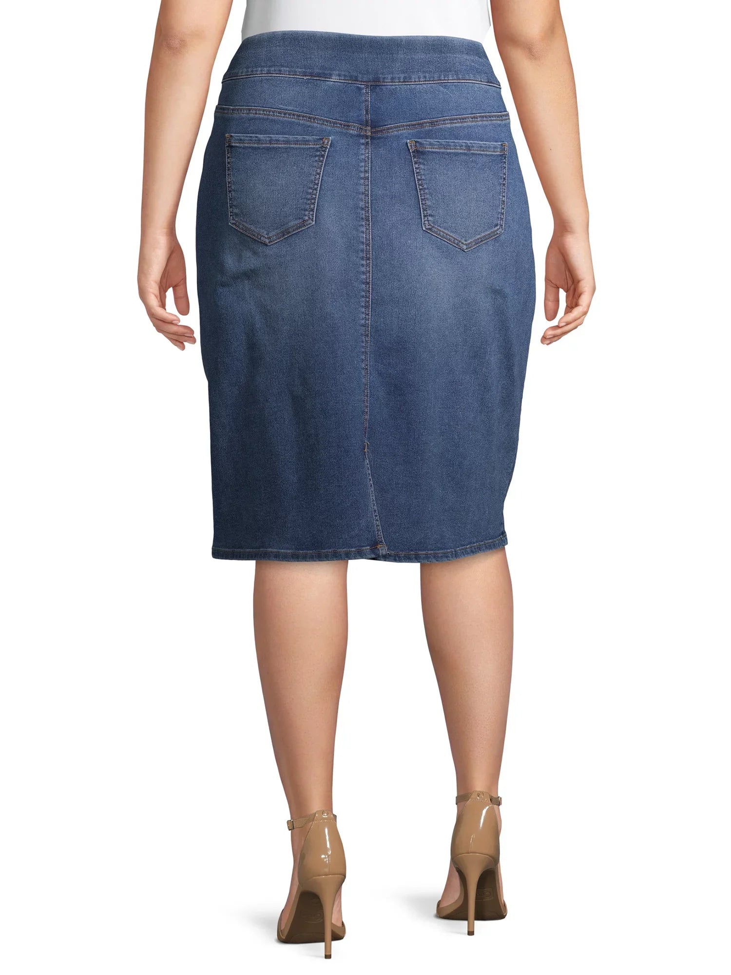 Skirt Plus Size Denim Ford Alivia Women's Pull-On
