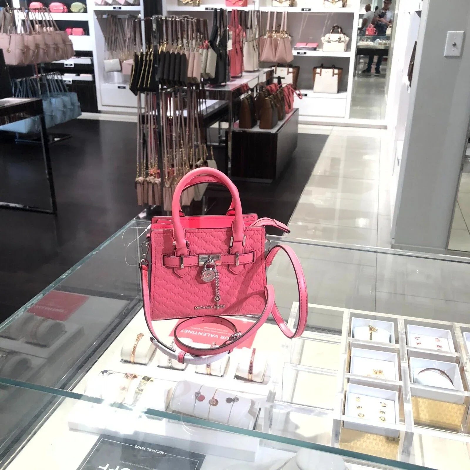 Vegan MINI Shoulder Crossbody Rose Kors Satchel XS PVC Bag Hamilton Michael Tea