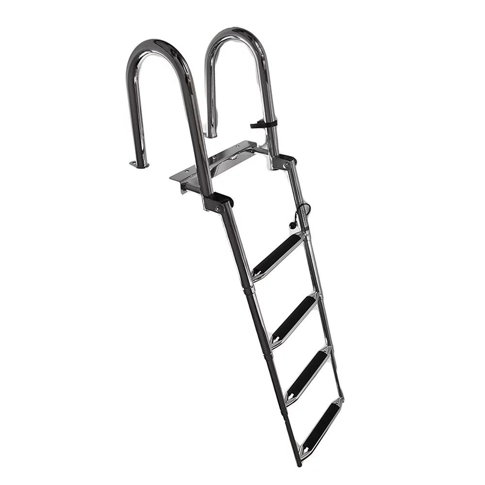 4 Step Marine Steel Transom Ladder Stainless City Telescoping