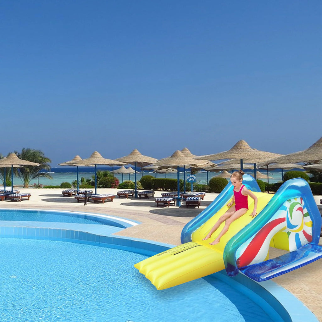 Sprayer, Slide and Pool an Blue Side Attached With Northlight 98-Inches Yellow