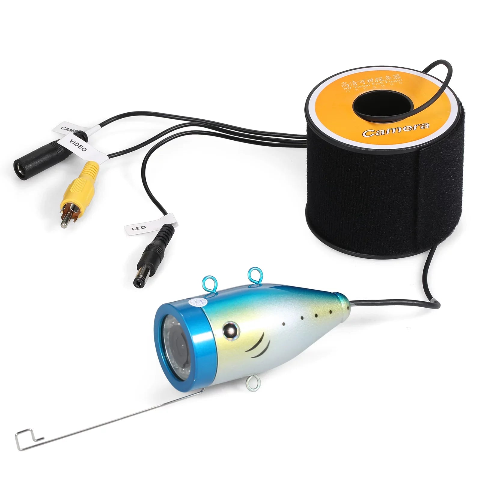 Finder Sea Cable Fishing with Boat moobody Waterproof LCD Display Ice Fish 15M/30M/50M for 7Inch/9Inch Camera Underwater IP68 Lake Fishing 12LEDs