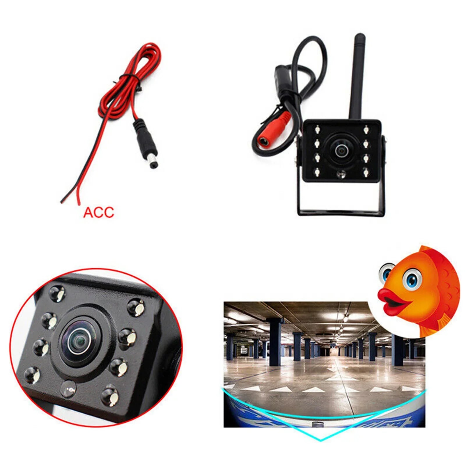 Reversing HD Rear Monitor IP67 Automobile Reverse Bus , Truck Aumotop Waterproof ~36V Backup View Car Wireless