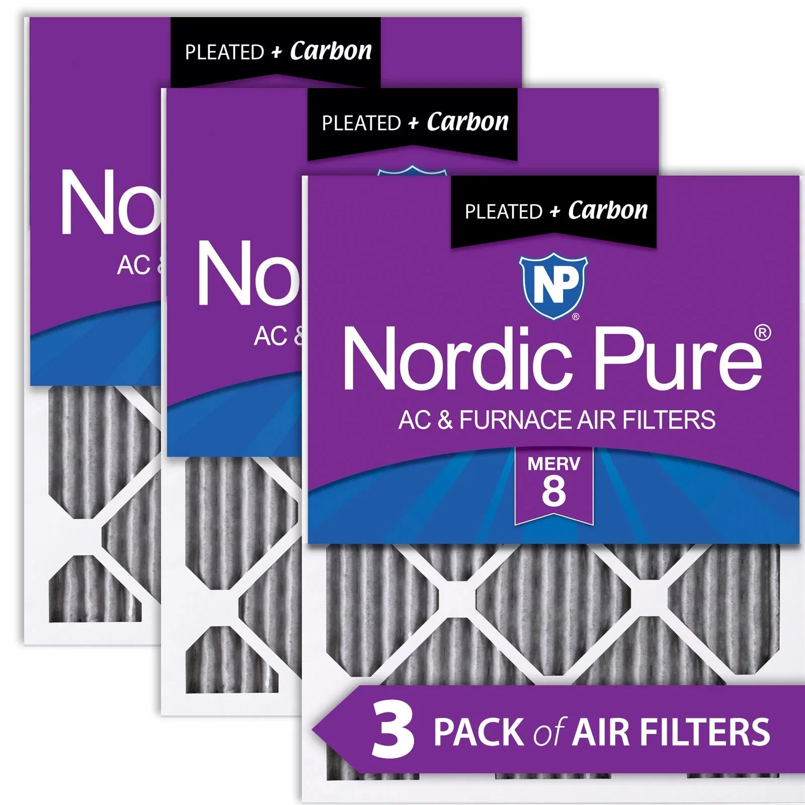Pack Plus MERV 3 (17_3/4x29_3/4) Pleated Carbon Filters Air 18x30x1 8 Furnace