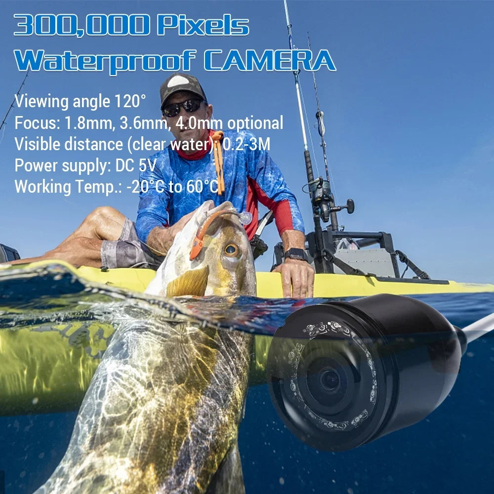 Camera River 4.3in Underwater Vision CS Pixels 120 with 8 Ice Degree LCD for 300000 Night Fishing Fishing Digital Lixada