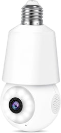 Light 2K SocketSecurity PTZ Motion Home for Detection Alarm Tracking Security Bulb 360° Sound Light Cameras