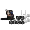[8CH] Audio w/ Monitor, In Cameras Way System NVR 3MP CCTV Built-In HD 10.1 Floodlight Surveillance Vision Crystal 6X Siren 2 Wireless