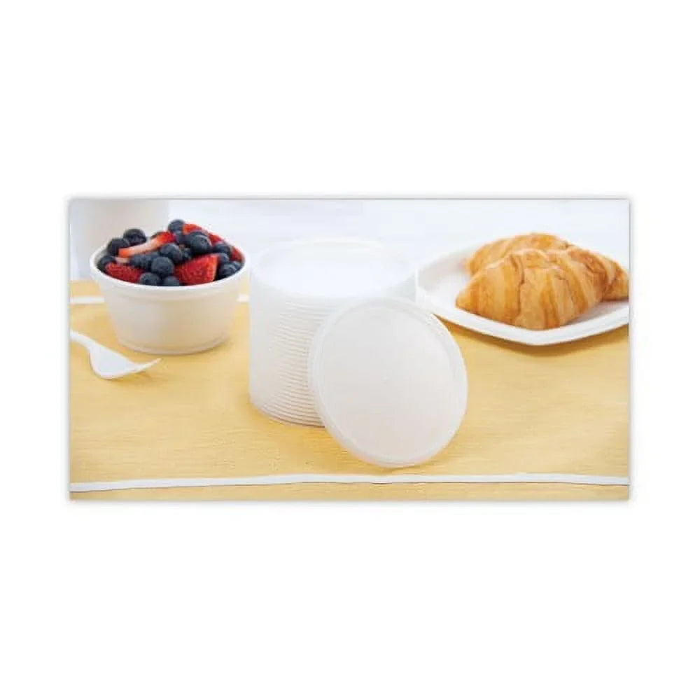 Fits Foam Plastic for Lids 6-32 Flat, Dart and 10 Cups, Translucent, Packs/Carton Vented, Bowls oz, Containers, 100/Pack,