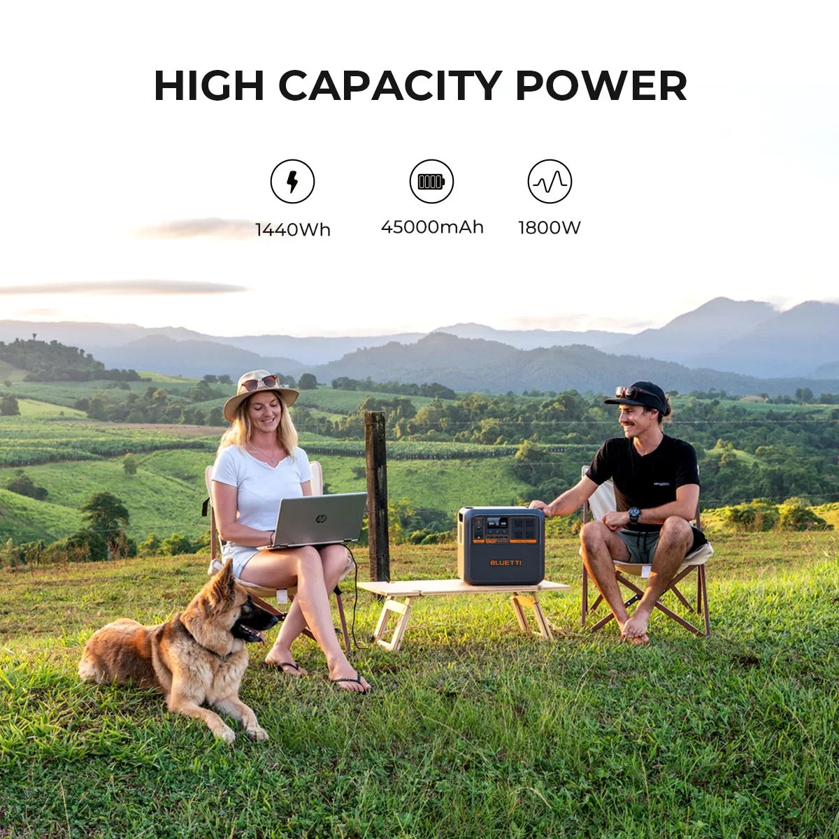 Off-Grid Generator 1800W Station, Bluetti for Living AC180P Solar | Power 1440Wh Portable
