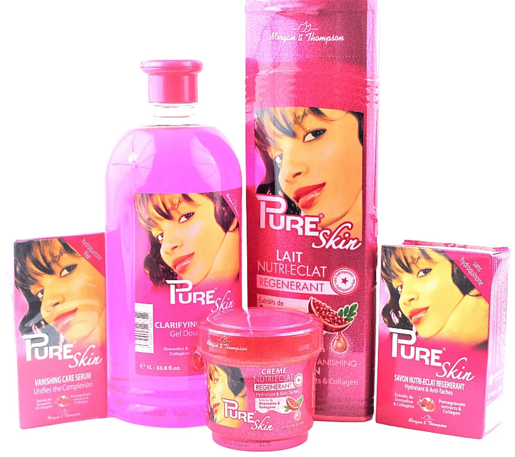 Shower of Set Pure 5 Lotion, Body Vanishing Cream, Care Face Skin Gel Soap,