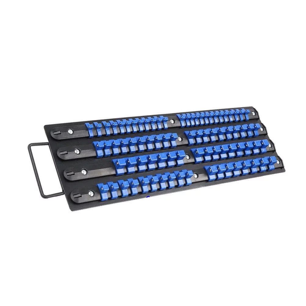 Industrial 80 Rail Socket Rack Mountable Holder Sliding HEMOTON ABS Wrench Organize Socket Storage