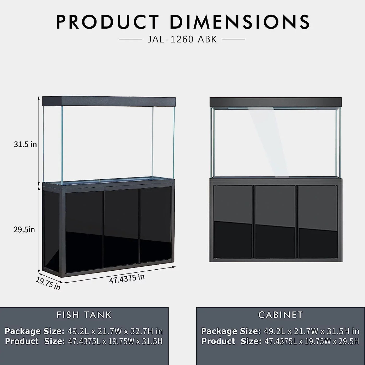 Tempered Aqua All-in-one Aquarium Black Gallon Dream 135 Glass