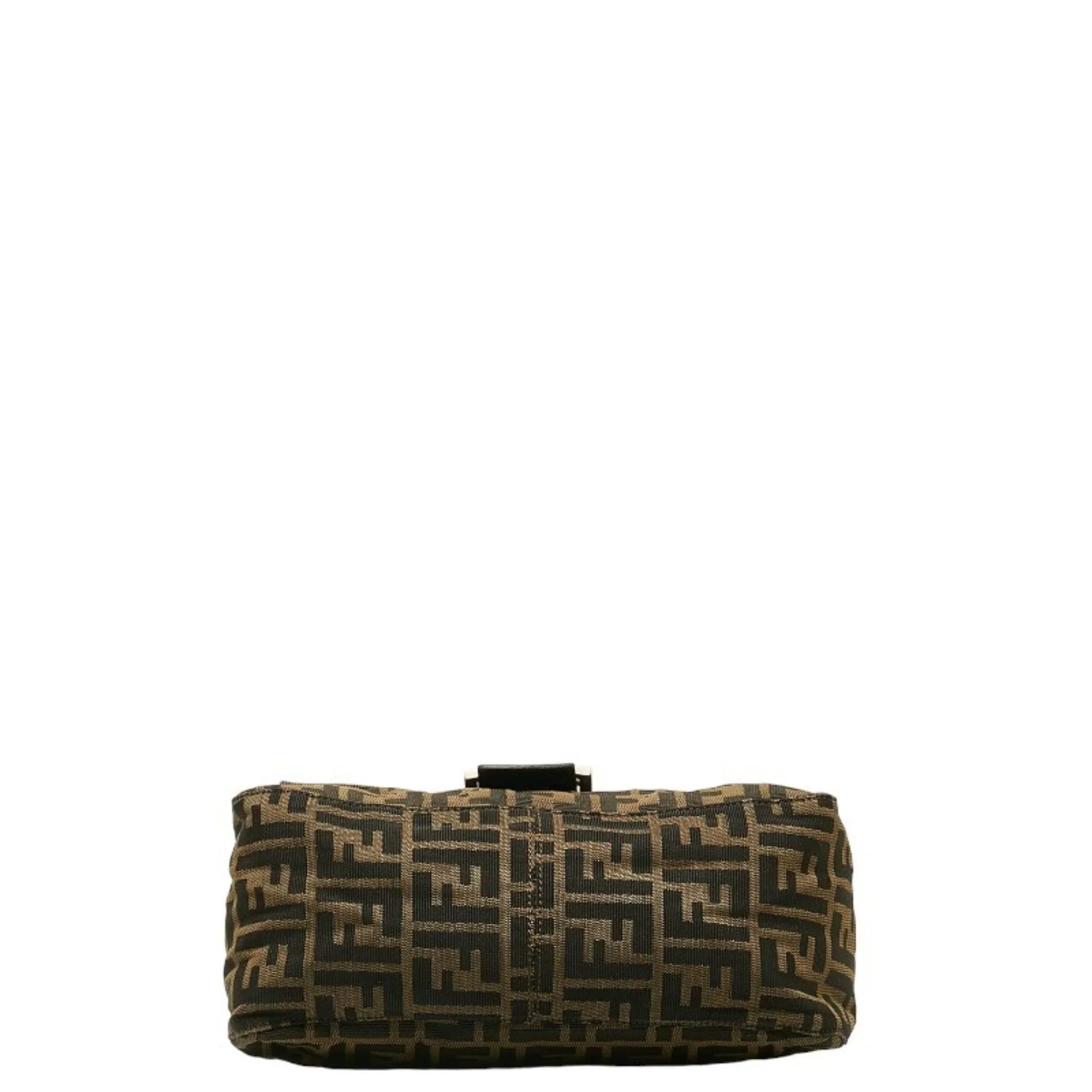 Canvas Leather Pre-Owned Brown ZUCCA Bag Bucket FENDI Women's Mamma (Good)