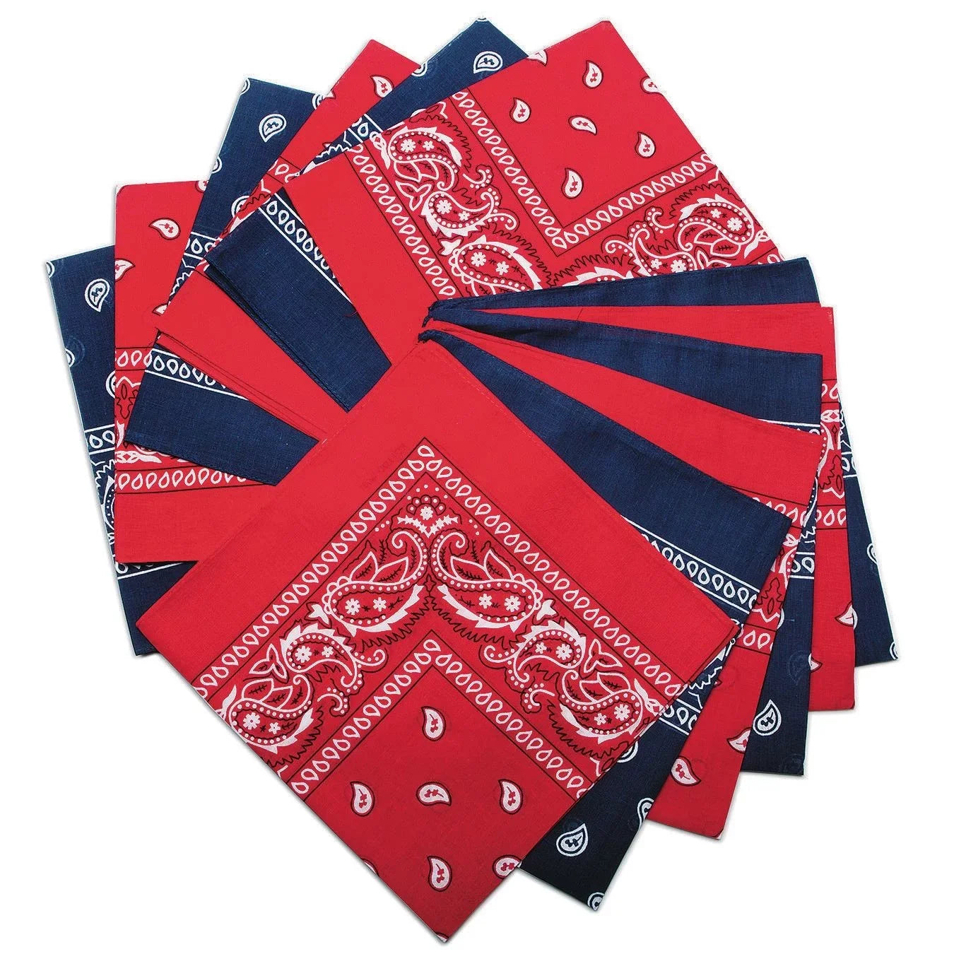 of Blue (Pack & Colors Style Bandanas, Paisley Red Classic Western 12)