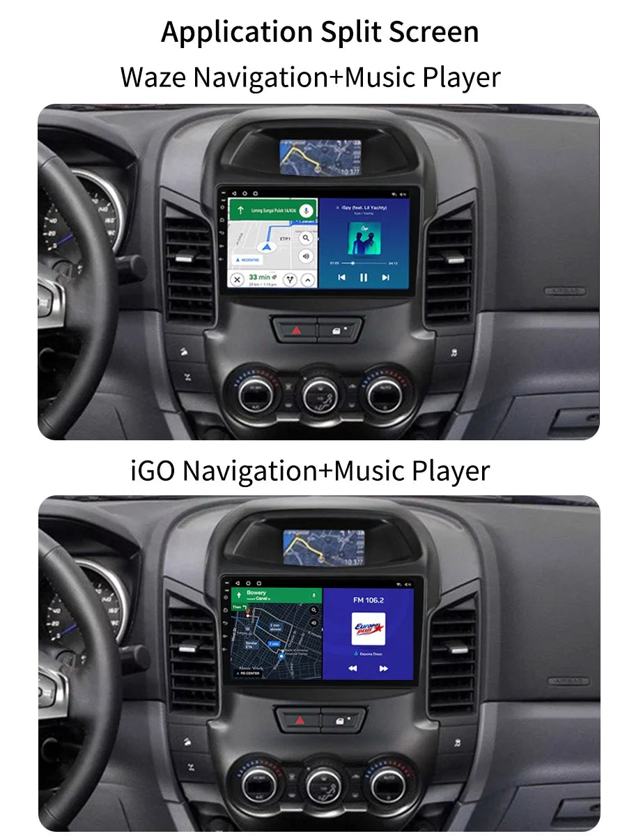 Ford For - Carplay Navi Bluetooth inch Screen Android Auto Player Radio Android Car GPS 9 Multimedia 2011 2016 Ranger Stereo With