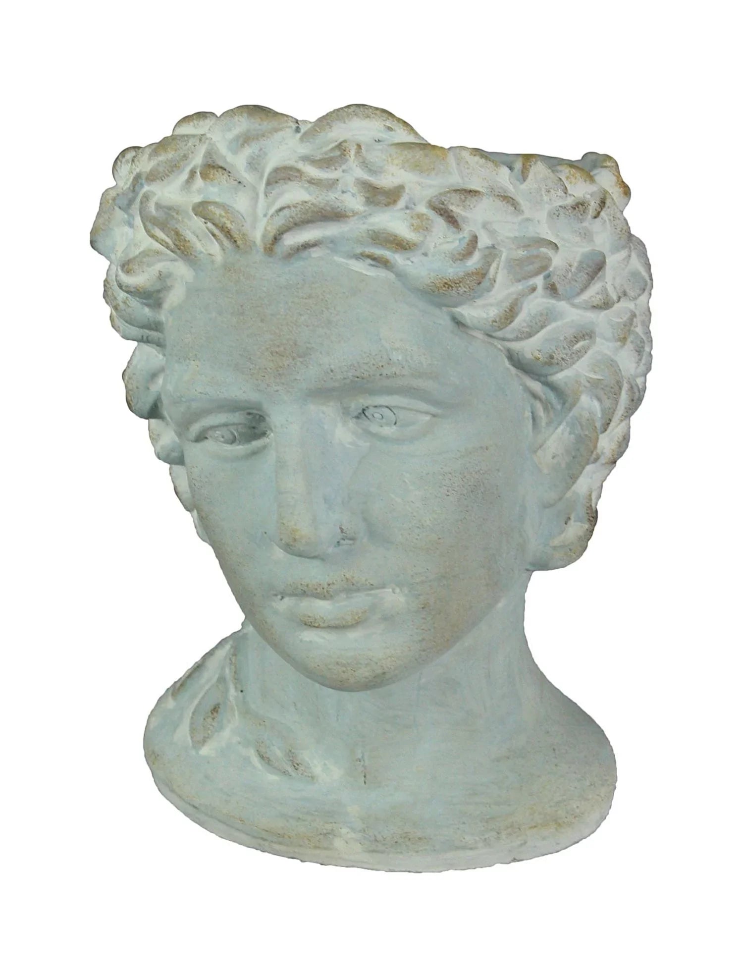 x, Warrior Gray 7.25 in Bust Planter 9.25 Greek in x Mayrich 6.75 Cement in