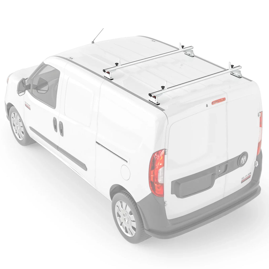 ProMaster City Ladder Roof AX312-PR White Bar AA-Racks Rack System Van (50") 2 w/ 2015-On RAM Model Aluminum Stopper