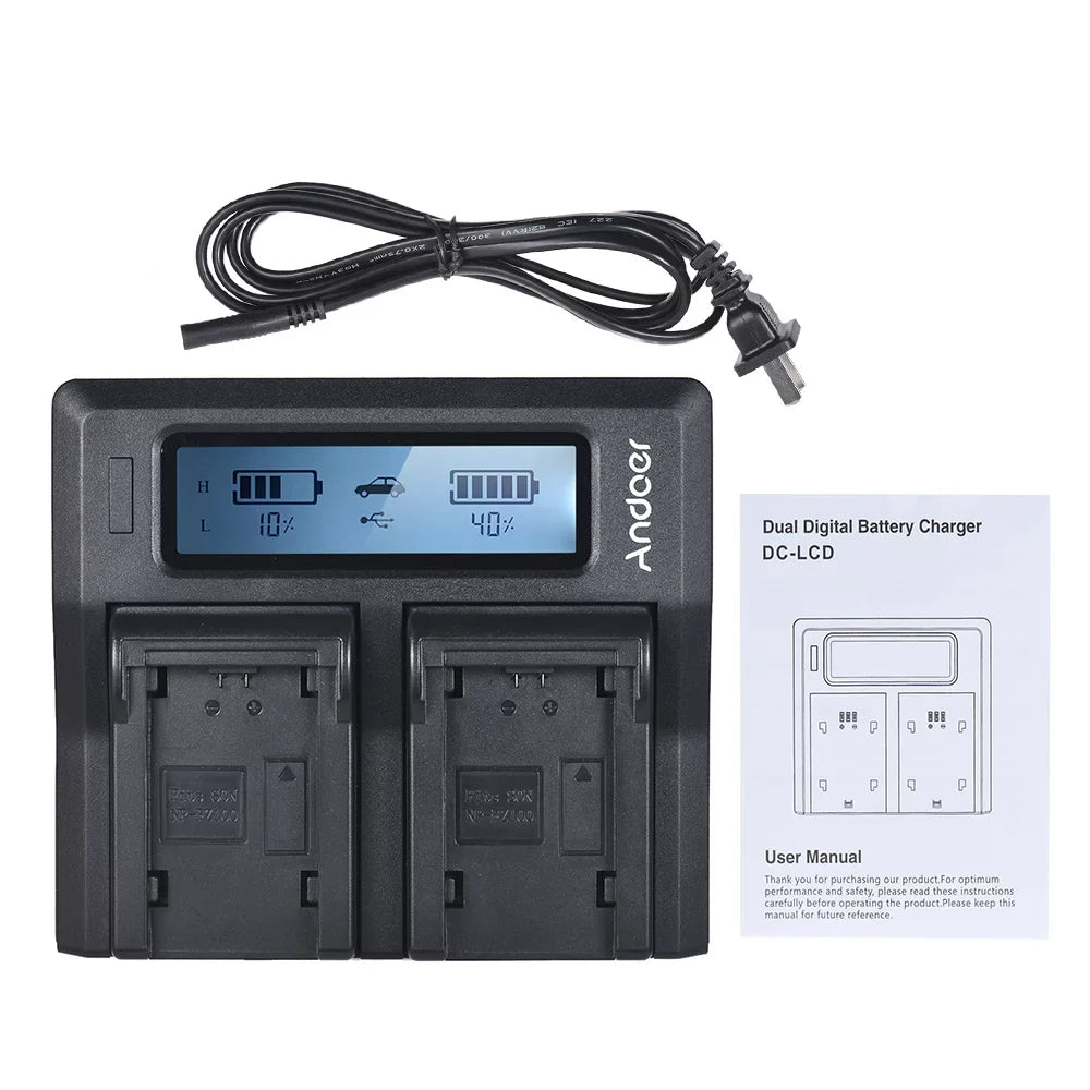 for Replacement A7III NP-FZ100 Dual A9 A7RIII Channel Sony Battery Suzicca LCD A7SIII