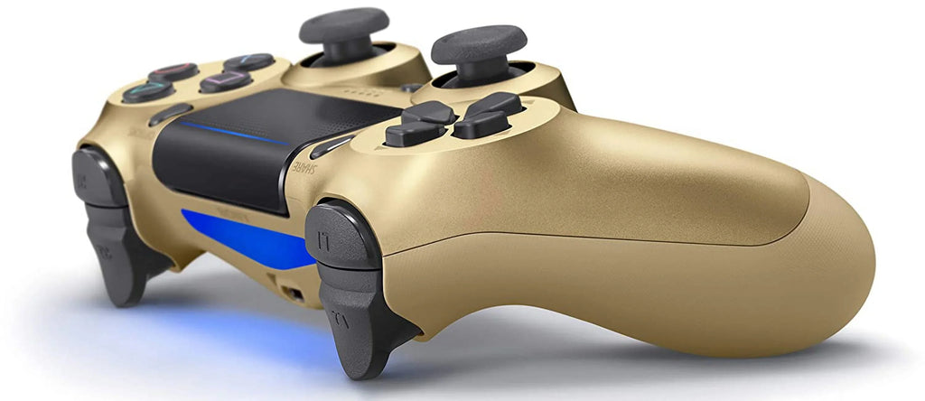 Gold BOLT Dual Controller Like Controller PS4 Chatpad Pre-Owned For Shock Bundle. AXTION (Refurbished: New) + Sony Black for Console PS4 Wireless Gaming