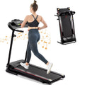 Gym Cup Rate Foldable, Electric Fitness 2.5HP Sensor Home Treadmill Walking Folding Heart Incline 12KM/H Running Treadmill Bluetooth Holder Music for for Exercise with Machine Indoor Home