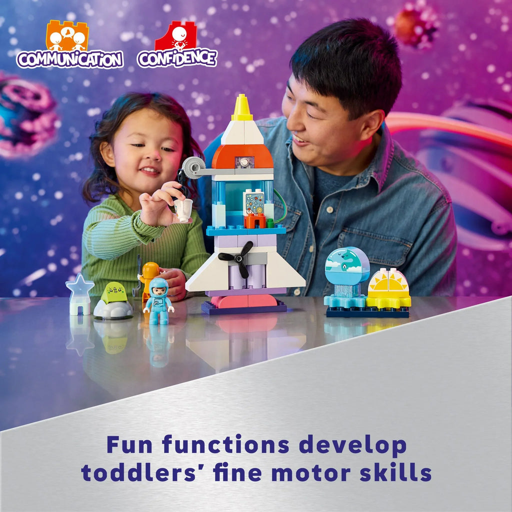 and Set, Fine Building Toy Space Educational 3 Learning Ship 3-Year-Olds Preschool Rocket in Shuttle and 10422 Up, Develops LEGO Motor Space 1 Kids’ DUPLO Skills, Kids for Discovery Adventure