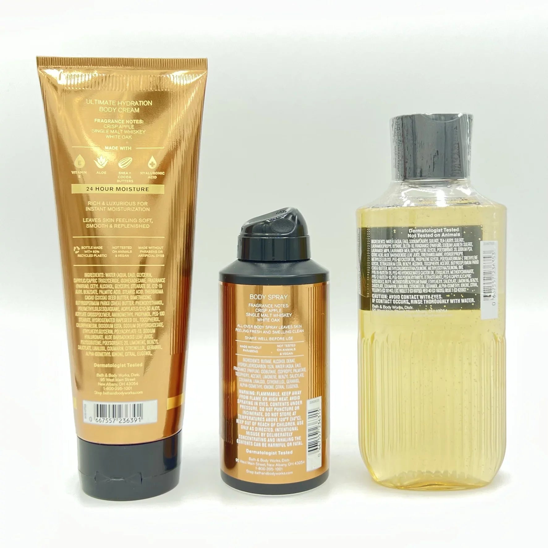 Body 3-Piece Body Bath Reserve Shower Whiskey Spray Gel Cream, and Bundle Men's Body Works and