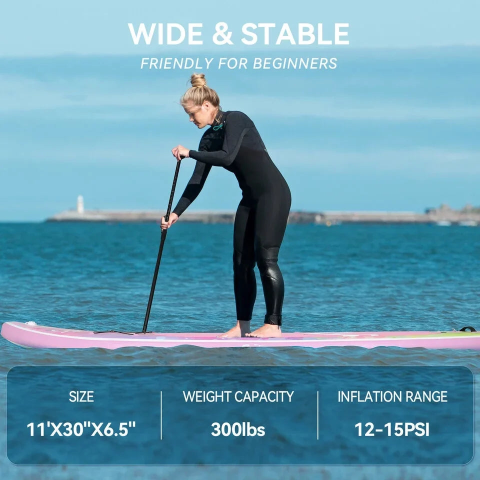 Kayak Paddle Up Kit FULLWATT Inflatable Seat Surfboard 11FT Stand Complete with SUP Board
