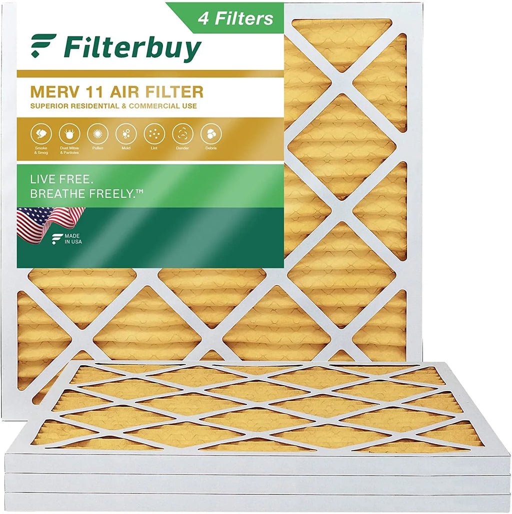 Pleated Furnace Filterbuy Filters AC 11 (4-Pack) HVAC 22x22x1 MERV Air