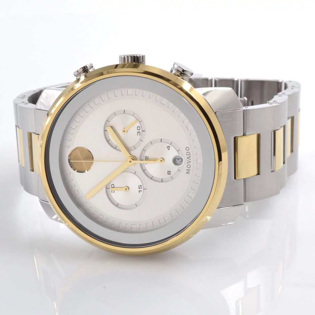 Movado Dial Bold 3600432 Chronograph Watch Silver Men's