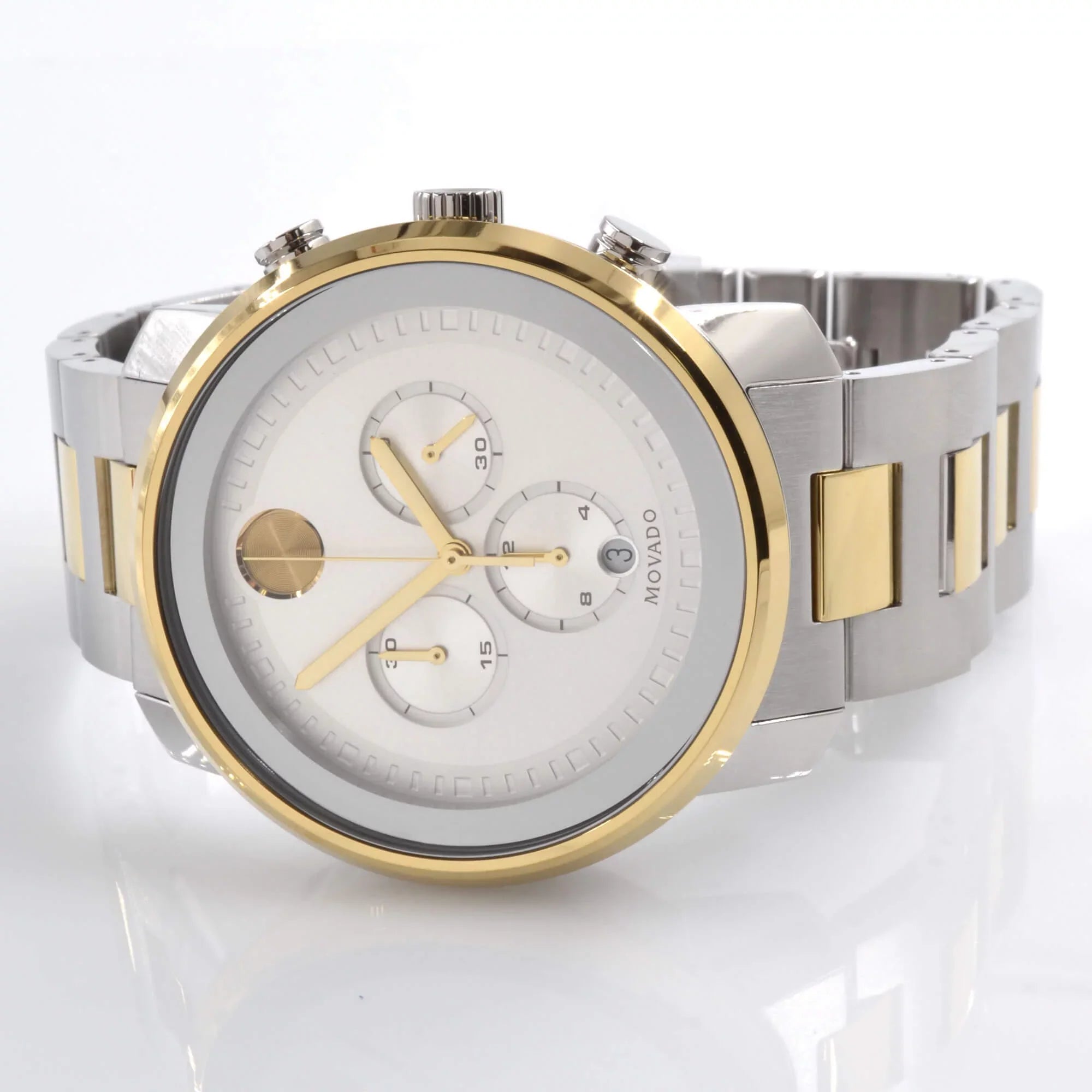 Movado Dial Bold 3600432 Chronograph Watch Silver Men's