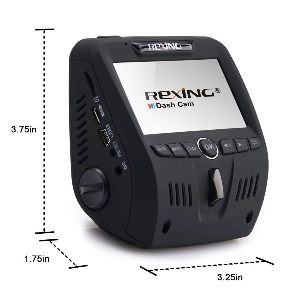 FHD Cam Dual Rexing V1LG Dash 1080p Car Channel