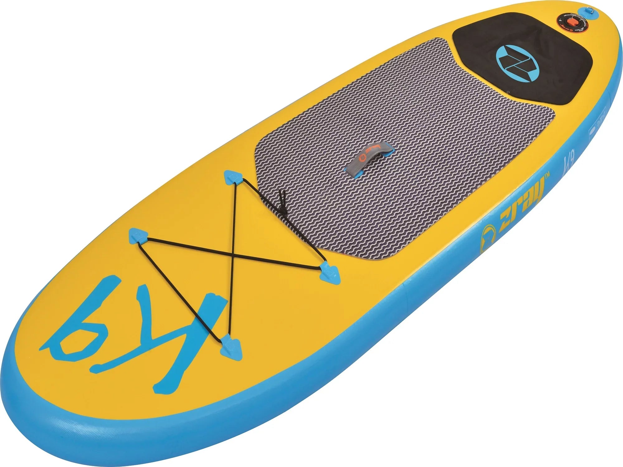 Yellow Central Board and 8' Paddle SUP Teen Blue Inflatable K9 Pool Z-Ray