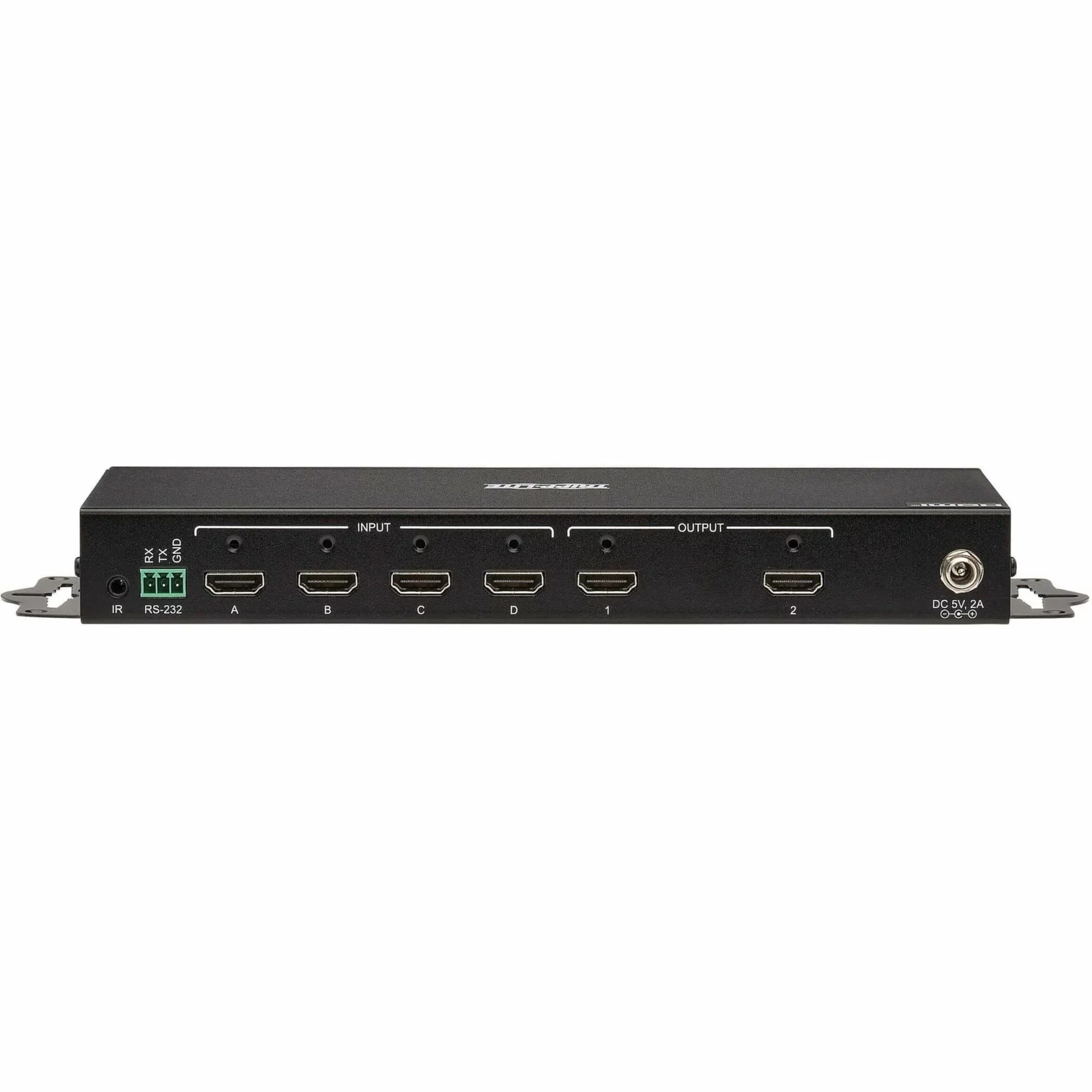 Switch/Splitter Matrix Remote 4K 4x2 Tripp - - 60 x ... - Display, 3840 1080p2 Computer, Lite - and TAA Support, HDR, with Hz, 2 4:4:4, 4K Signage, Control x Blu-ray Multi-Resolution 2160 HDMI Digital