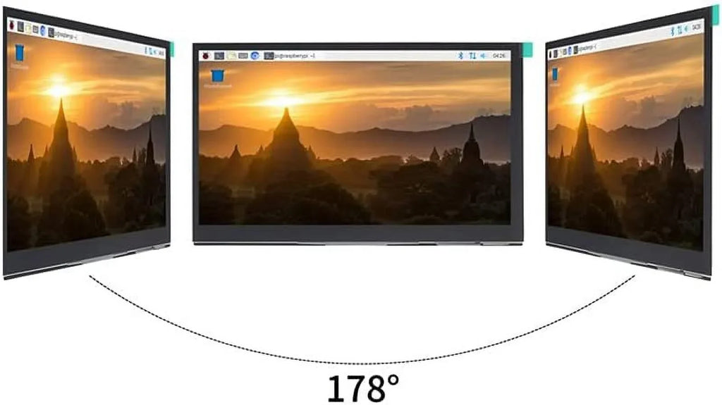 1024x600 Raspberry Monitor with 3B+/4B HD IPS Compatible with HDMI Drive-Free Display LCD Stand-H Treedix Touchscreen HDMI Pi 7 Display Monitor inch