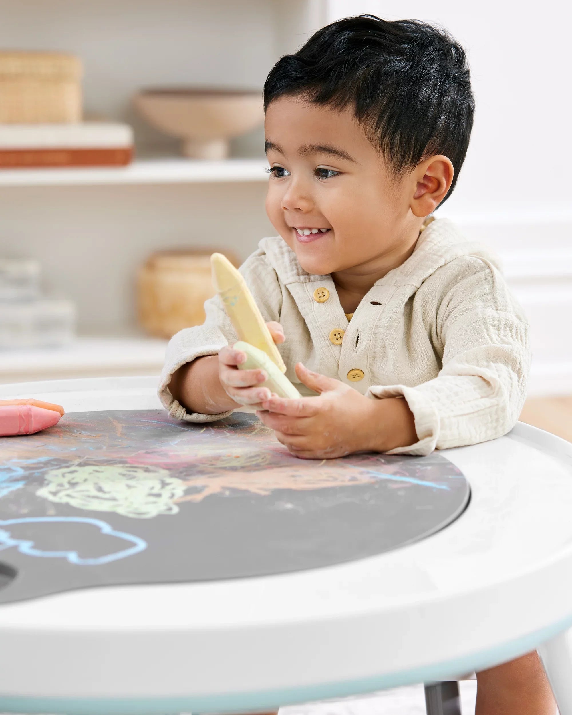 Baby Lining Skip 4mo+, with Play Grow-with-Me Hop Cloud Activity Interactive Center Silver Center: 3-Stage Functionality,