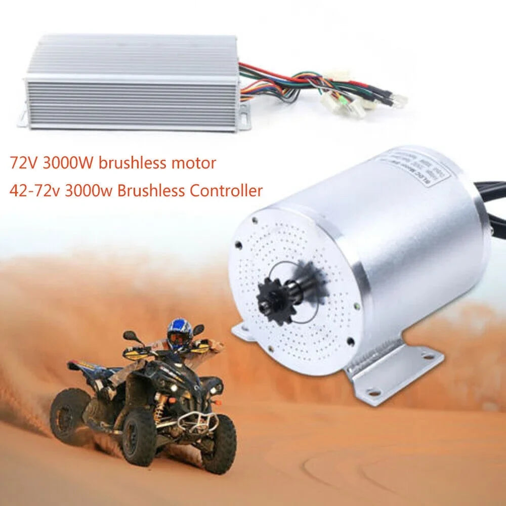 60A BLDC Controller Motor 3000W W/ Brushless for Scooter Electric 72V E-bike Kit