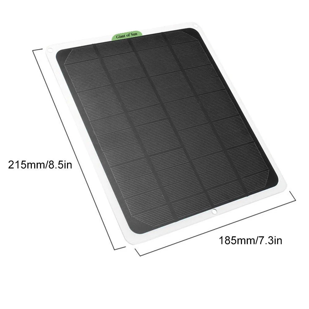 RV Charging Outdoor Solar for Flexible 20W Panels 12V/5V Charger Clips Monocrystalline occkic Battery Cars Yachting Charger with