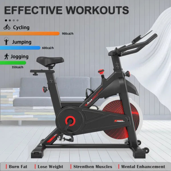 Gym Comfortable Cycling Exercise with Stationary, Home Fitness Workout Bike Bike
