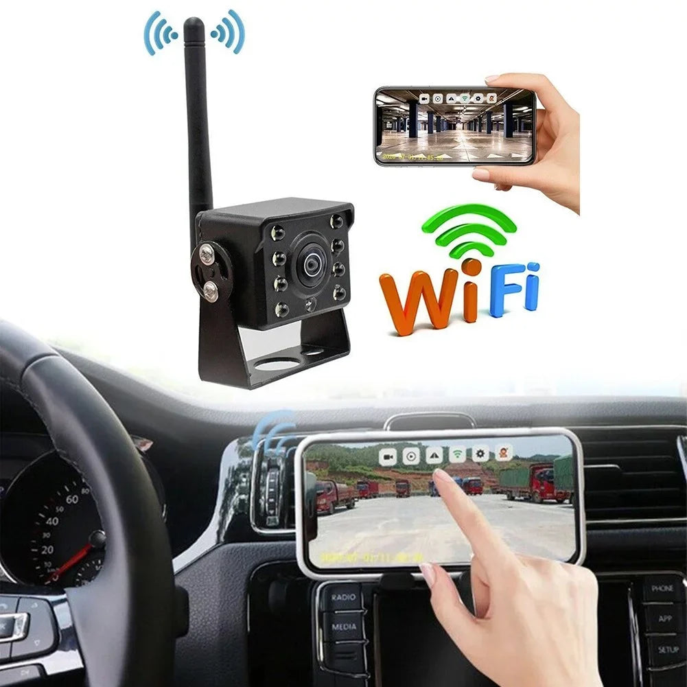 Truck Camper Reversing Rear WIFI Camera View Bus Trailer Wireless shockproof RV