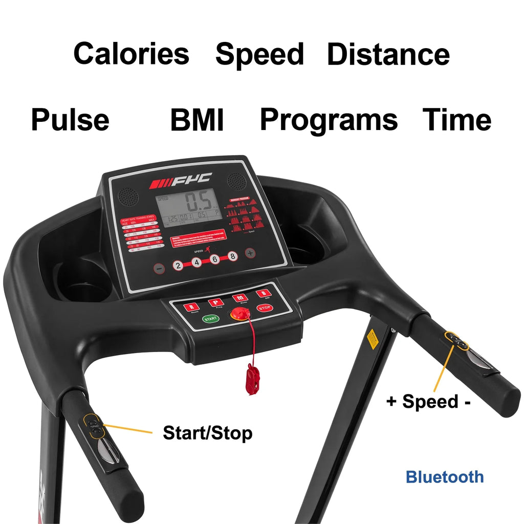 Home FYC 16KM/H Exercise Machine - Folding LBS Weight 330 Treadmill Foldable with Incline/, Capacity Electric Dcenta for Max 3.5HP Speed Running Gym Home Treadmill Workout Easily Assembly,