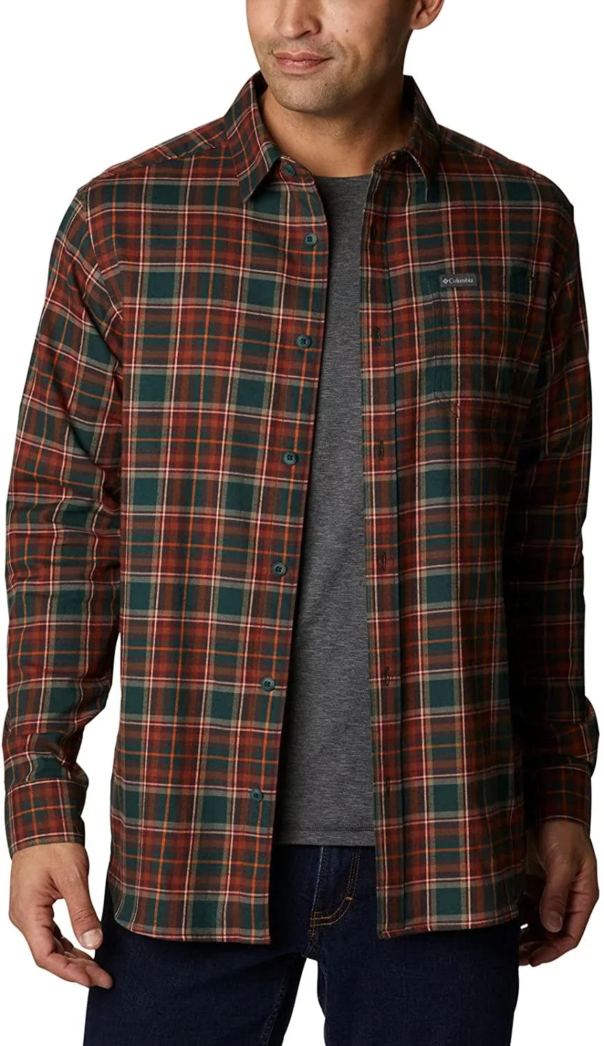 Long III Sleeve Ridge Vapor Spruce Columbia Tartan Mens Shirt X-Large Cs