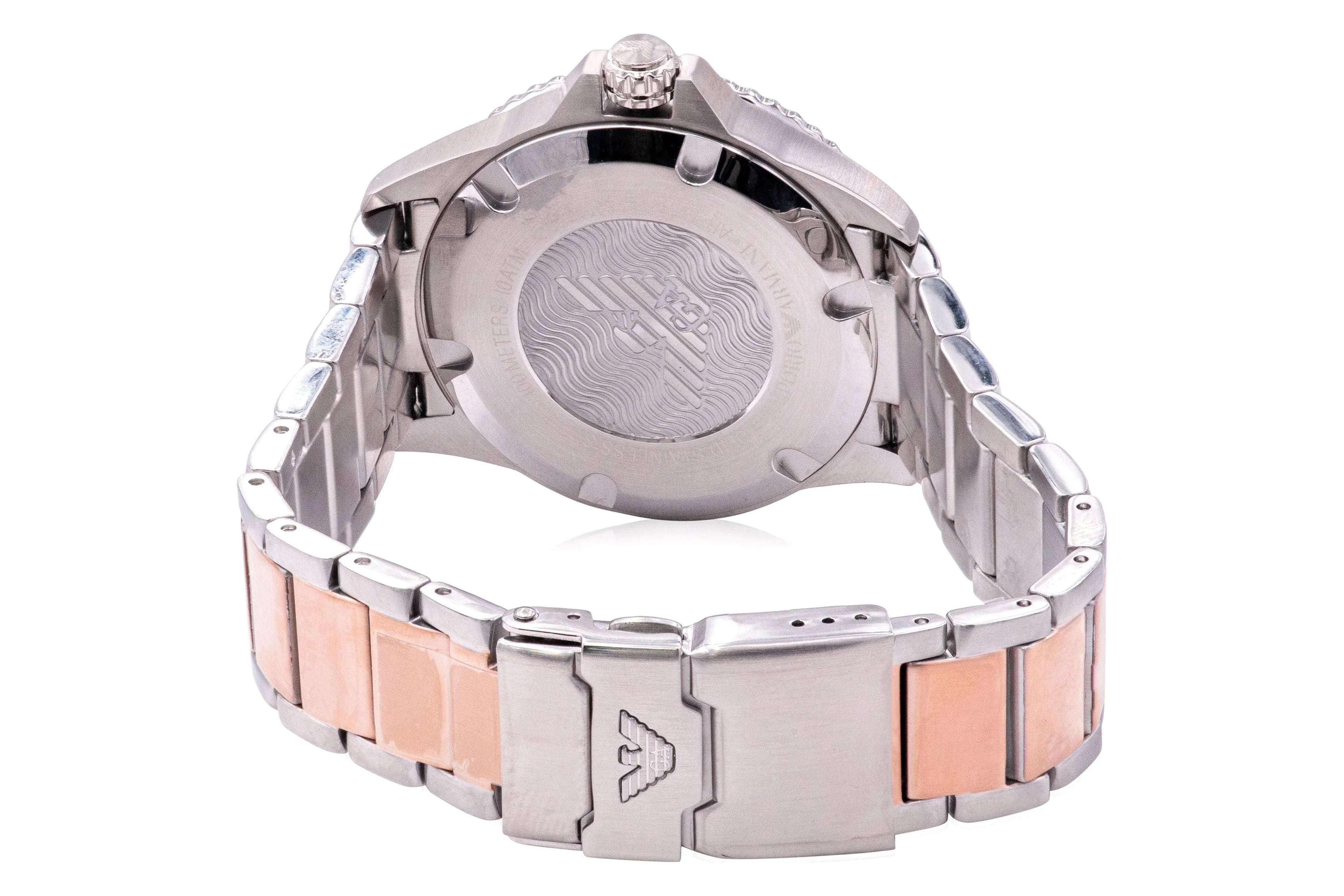 for Two-Tone Steel mm Stainless Armani Mens, Watch 42 Emporio
