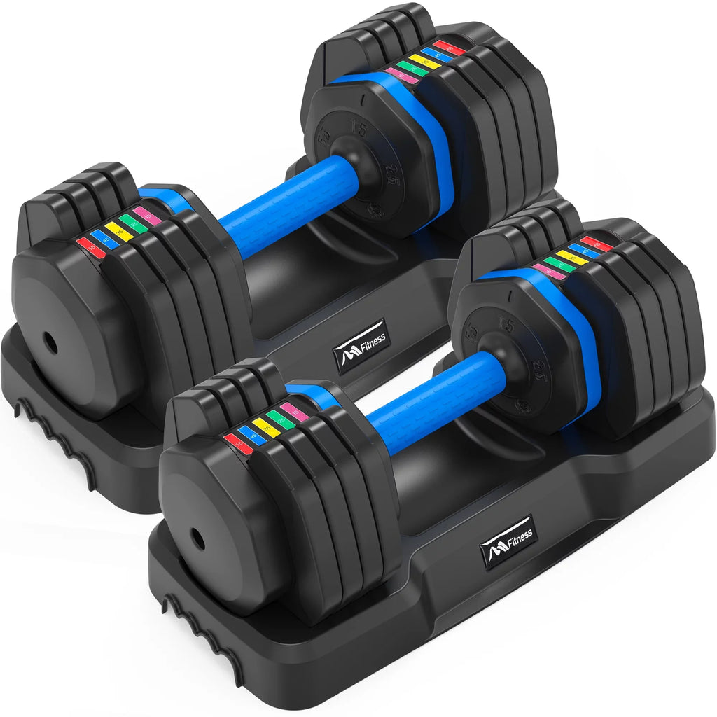 Suitable 55lb Handle, x2 Dumbbell Full by of with Adrinfly Tray, Dumbbell Adjust with - Adjustable Set Fast Anti-Slip Fitness Turning Weight for Exercise Workout Handle Dumbbell Body 2