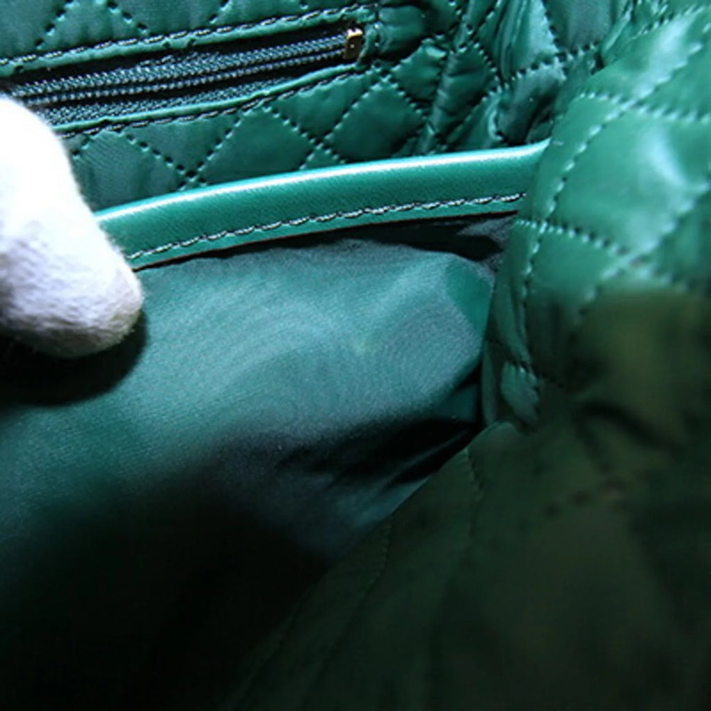 Pre-Owned Tory bag 58044 (Good) Burch shoulder nylon Perry ladies black TORY leather BURCH green